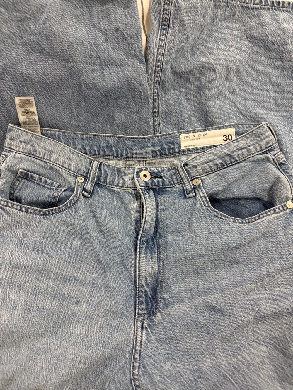 Rag & bone Women's Light Blue Cropped Jeans Serena Buchanan color
